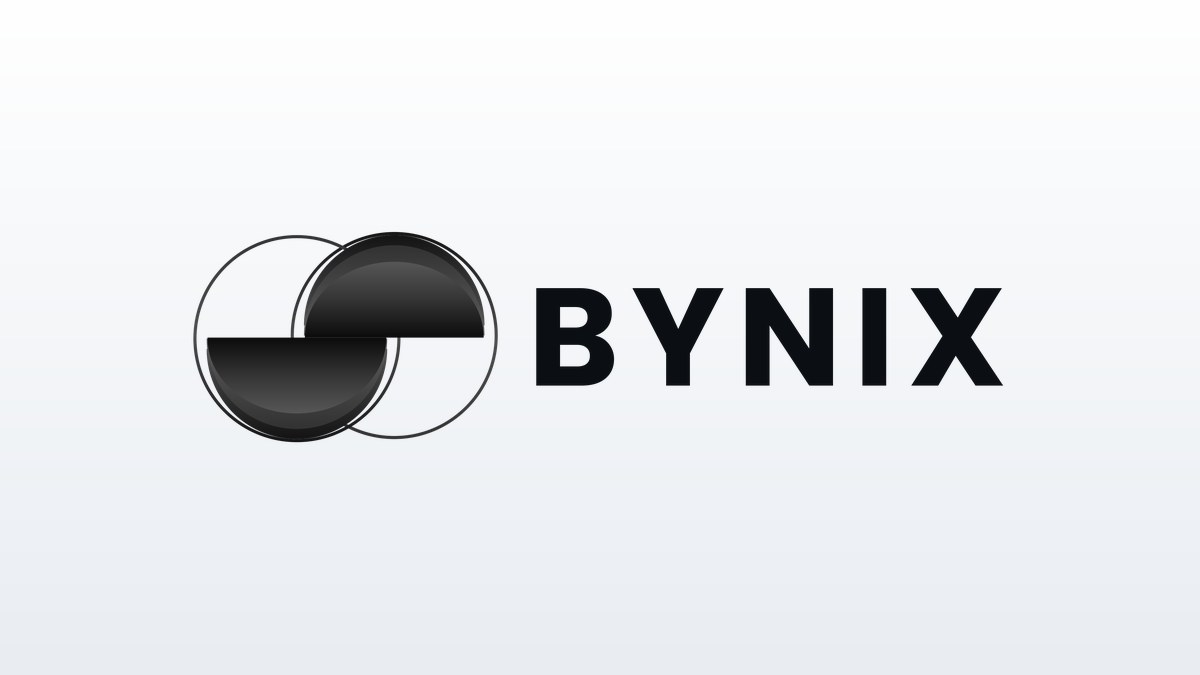 Bynix logo in Black — transparent PNG icon and wordmark for creators