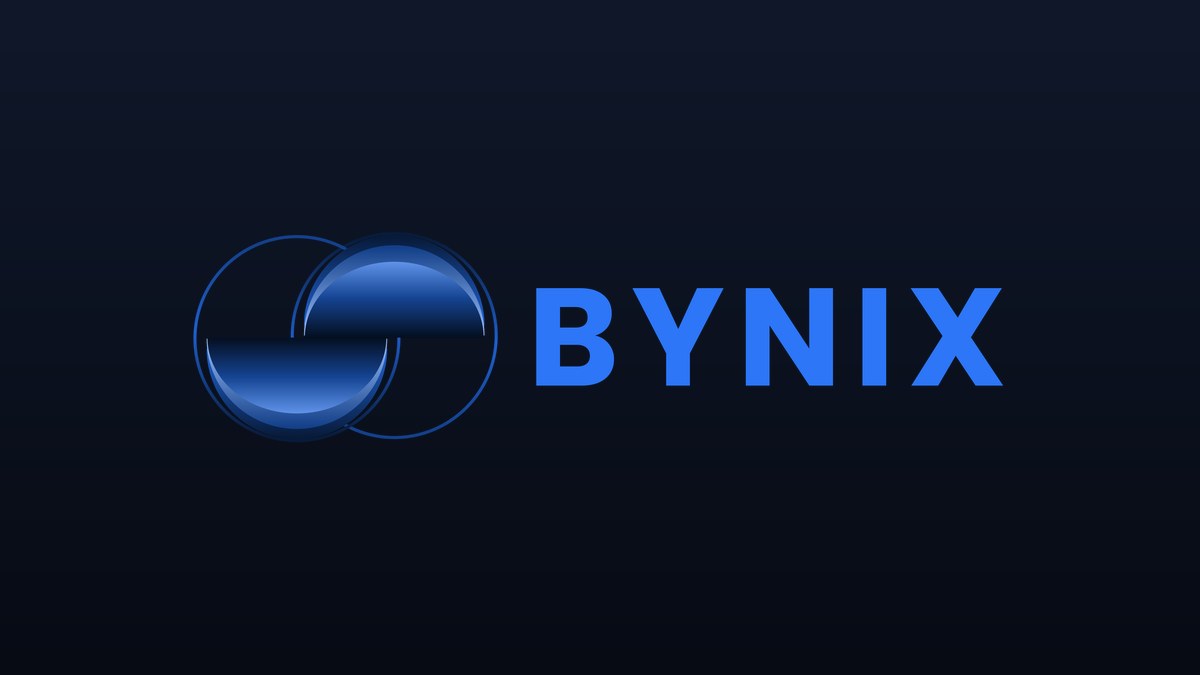 Bynix logo in Royal Blue — transparent PNG icon and wordmark for creators