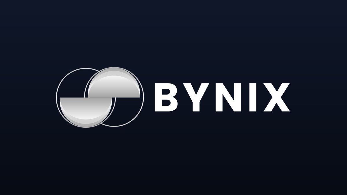 Bynix logo in White — transparent PNG icon and wordmark for creators