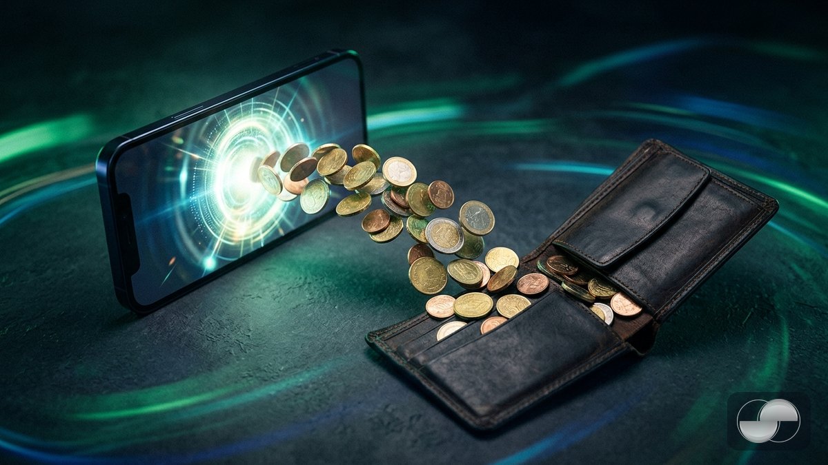 Coins leaving a phone into a wallet — approved Bynix withdrawals are paid automatically to the method you deposited with