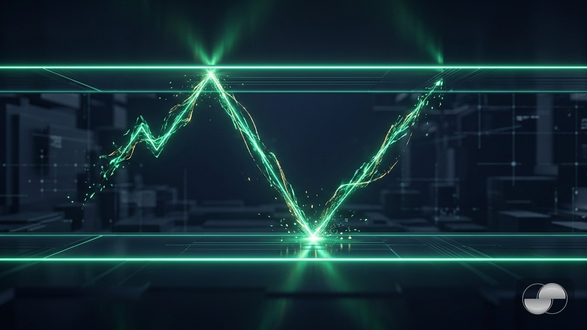 A price path bouncing between two glowing levels — the zone where wicks cluster is the level, not a single line